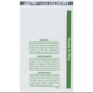 Plymor Ready Shipping Inventory 1.5 Mil Sealing fold over Poly Bags 9" x 14” 240